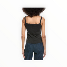 rag & bone The Slub Square Neck Tank - Black