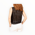 Bella Dahl Ruffle Neck Tank - Striped Plaid