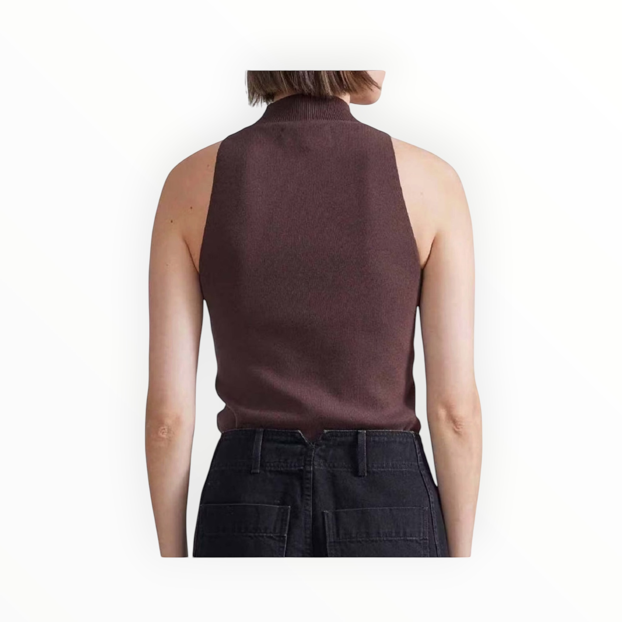 Apiece Apart Juhana Mock Neck - Chocolate