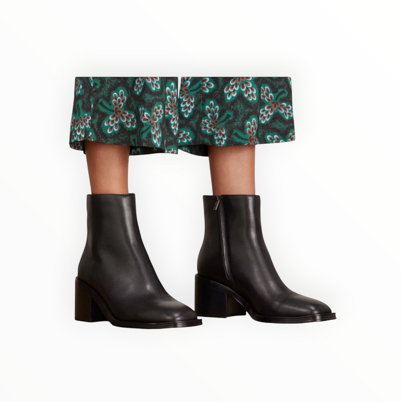 Loeffler Randall Blakely Square Toe Mid Heel Boot - Black