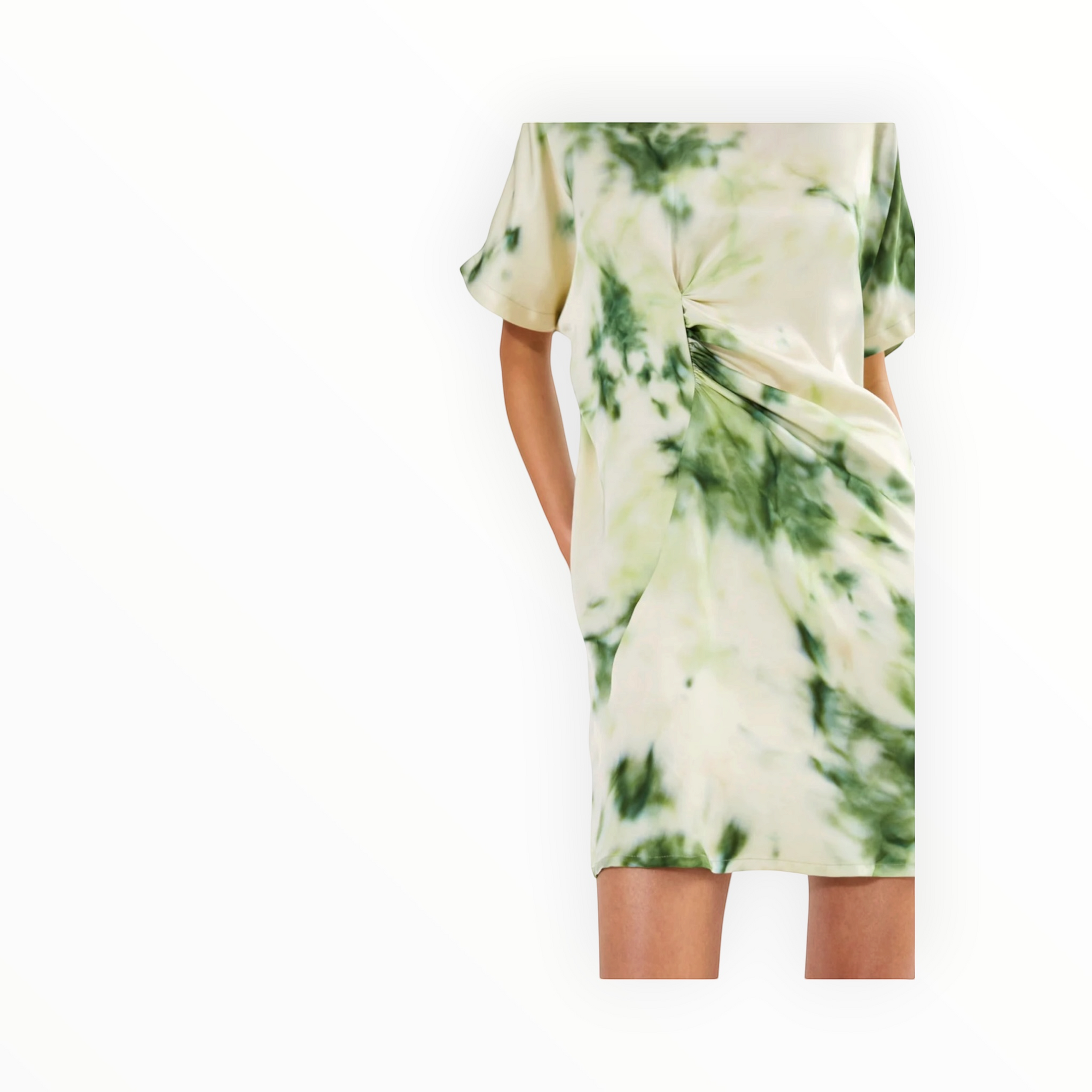 Rabens Saloner Inaz Fusion Dress - Green Combo
