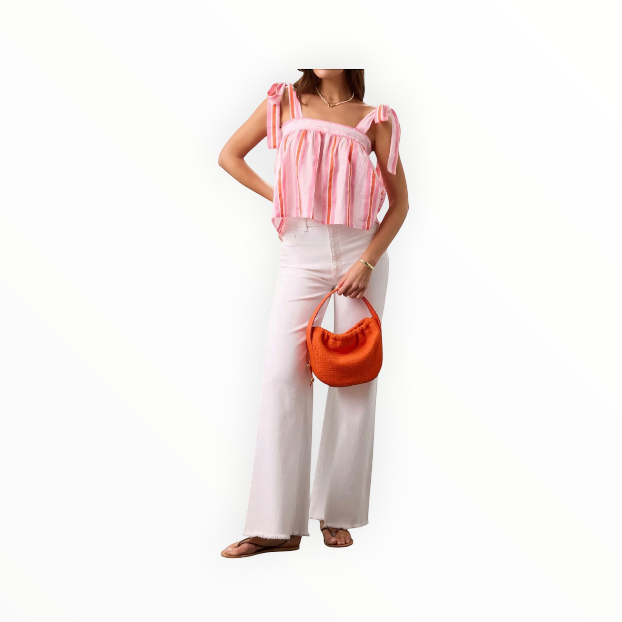 SZ Blockprints Emma Tank - Barbie Pink/Ferarri Red