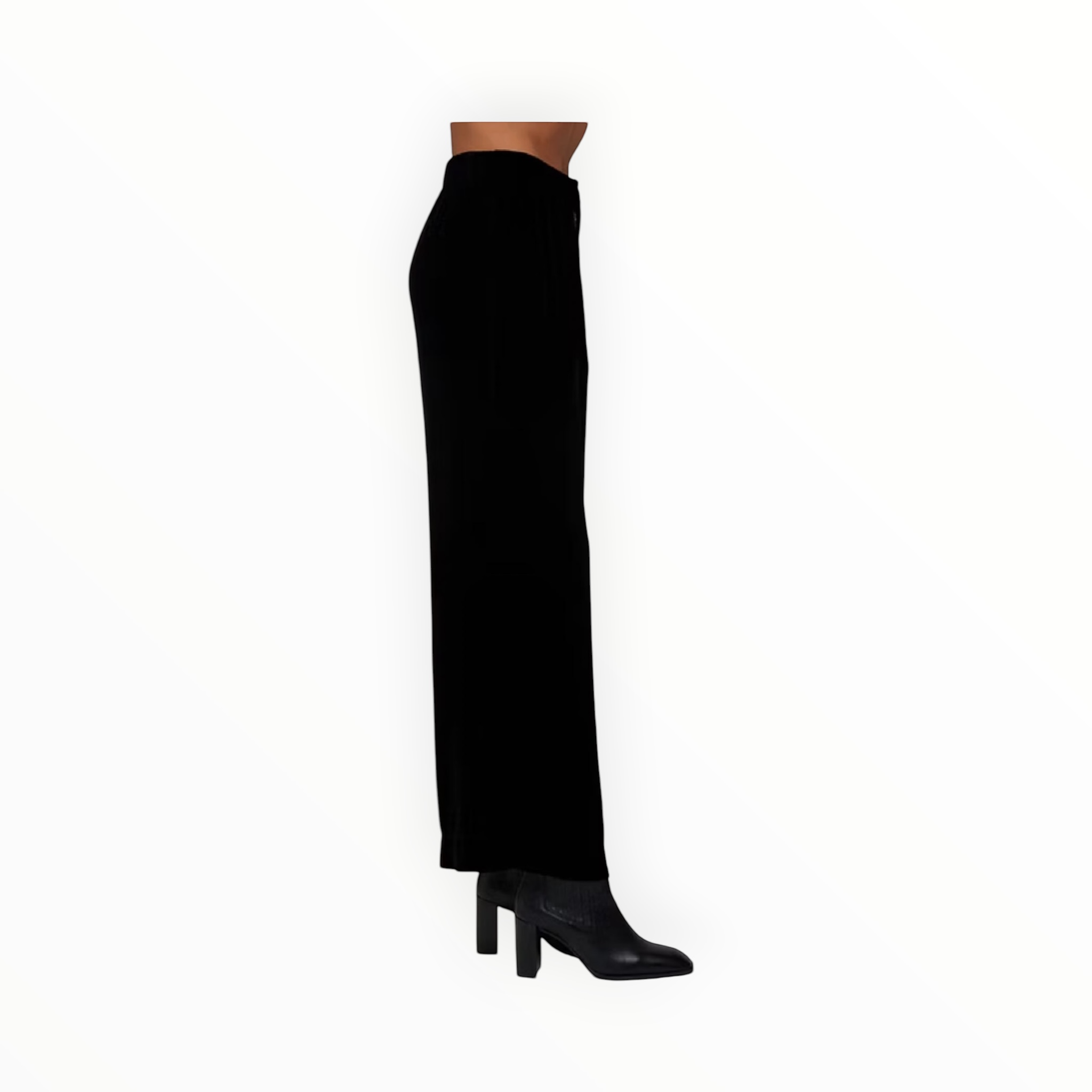 Bella Dahl Velvet Wide Leg Trouser - Black