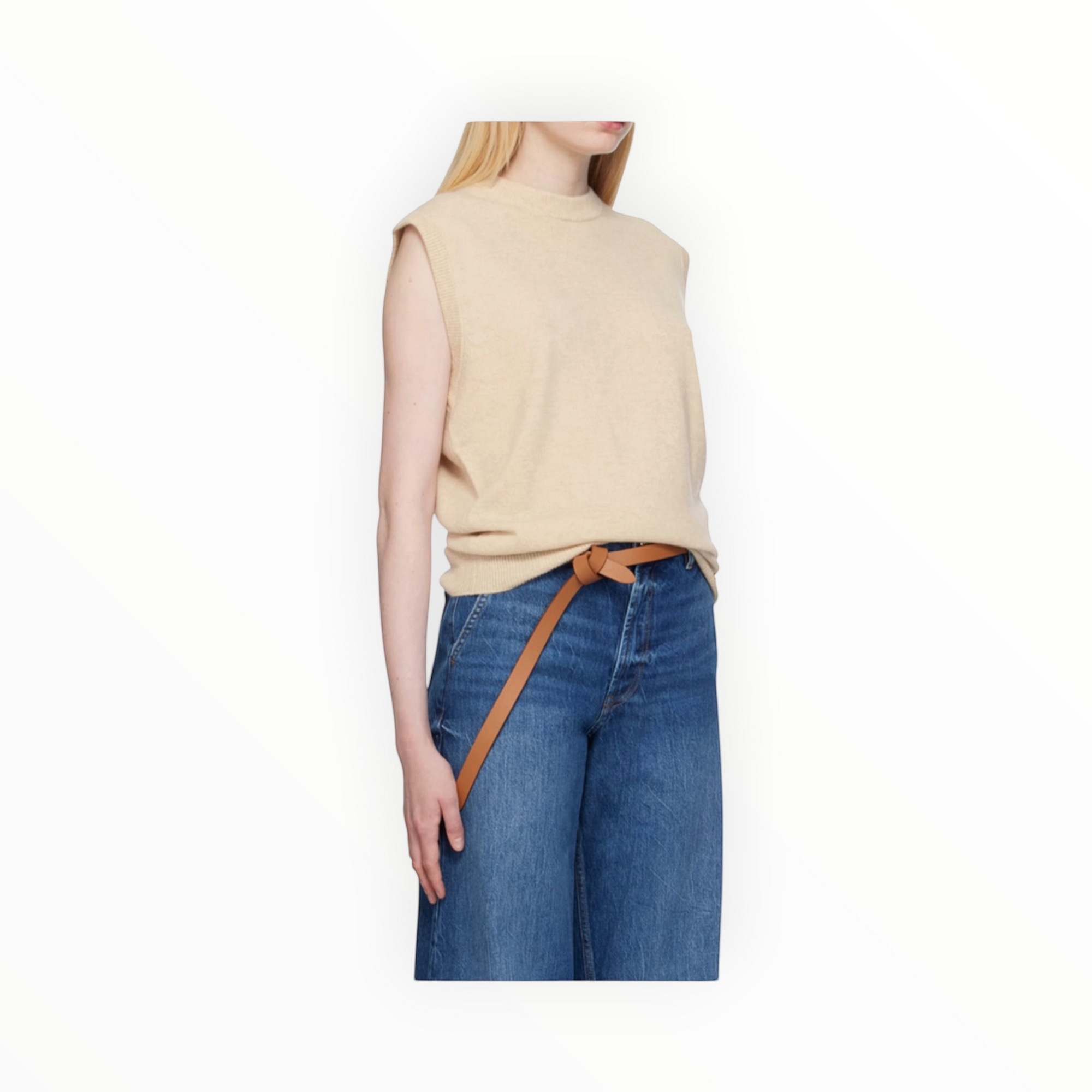 Anine Bing Ronan Cashmere Sweater - Beige