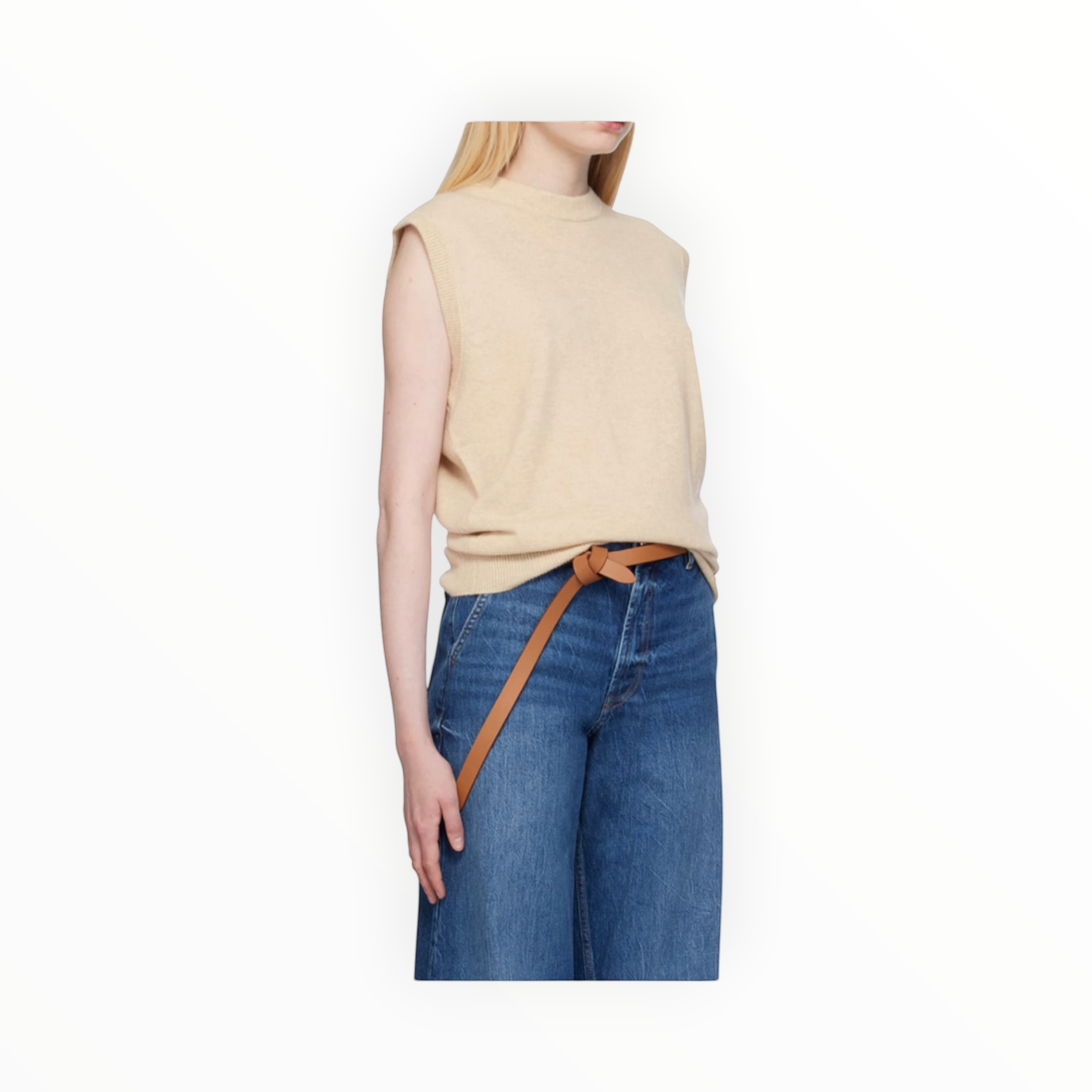 Anine Bing Ronan Cashmere Sweater - Beige
