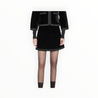 Cara Cara Velvet Chrissy Skirt -  Black
