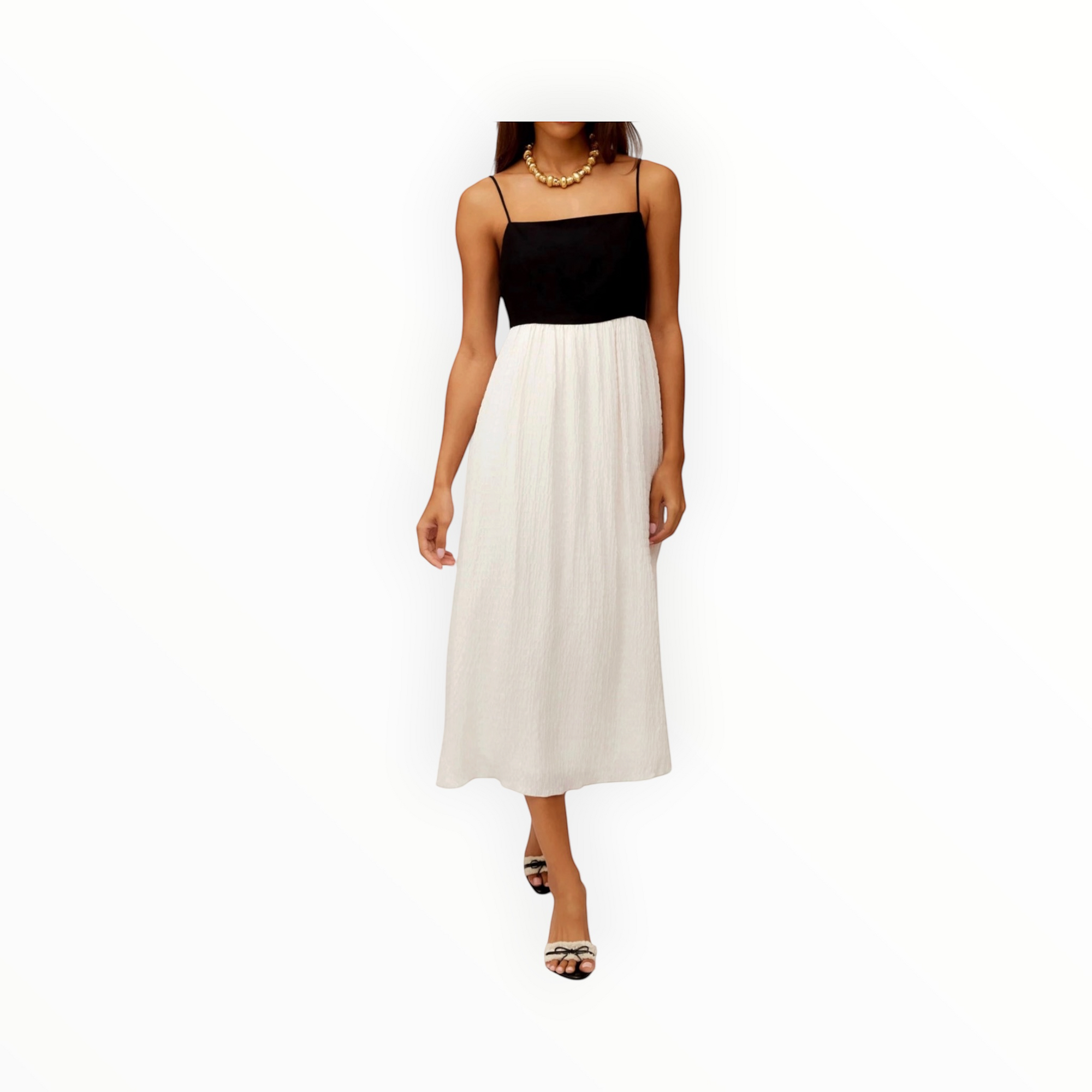 Fifteen Twenty Anetta Dress - Cream/Black