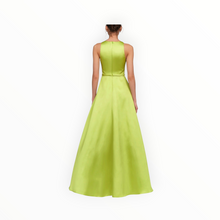 THEIA Minta Mikado Halter Gown - Herbal Drift
