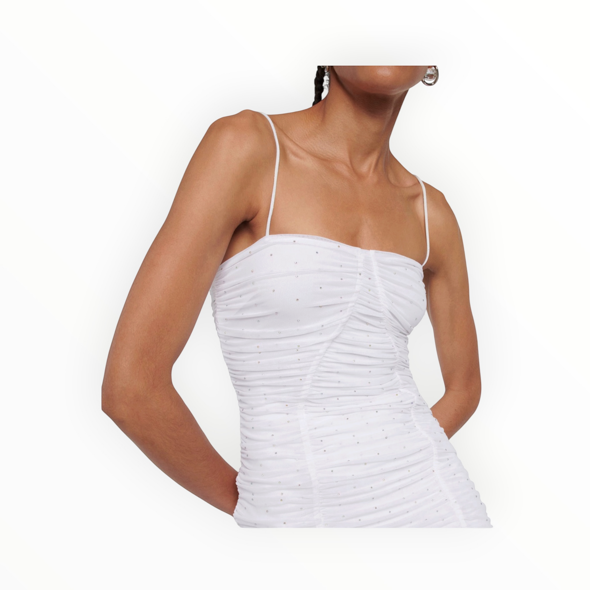Rotate Birger Christensen Crystal Embellished Dress - White