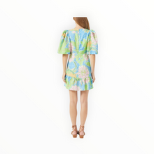 RHODE Linen Mariana Dress - Blue Psychedelic Flower Grande