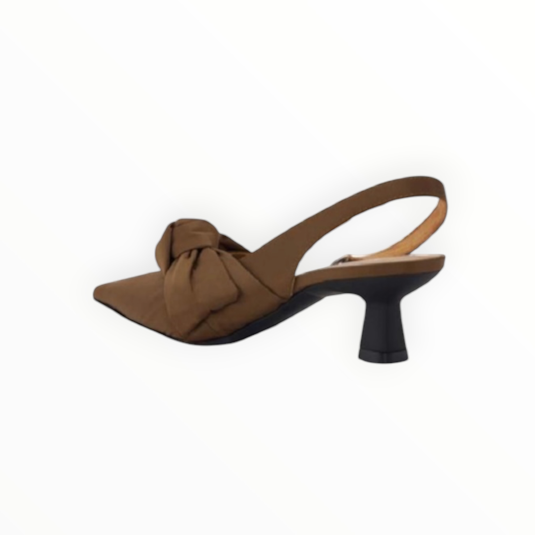 GANNI Soft Bow Slingback Pumps - Chicory Coffee