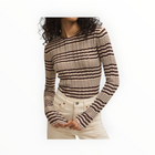 Z Supply Ronnie Striped Sweater - Chocolate Cherry