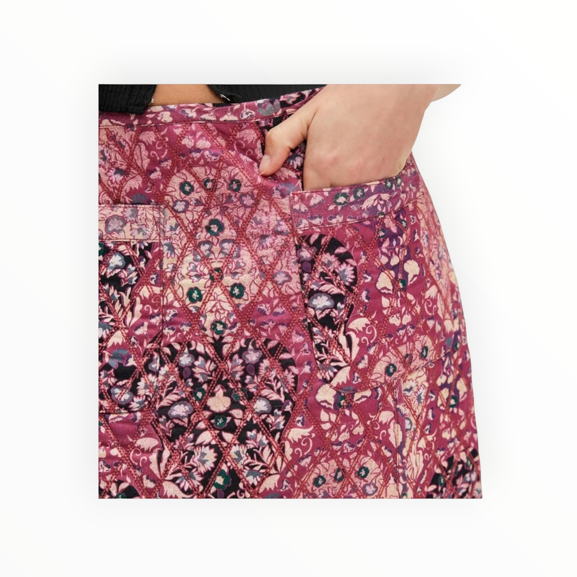 Free People Darla Quilted Mini Skirt