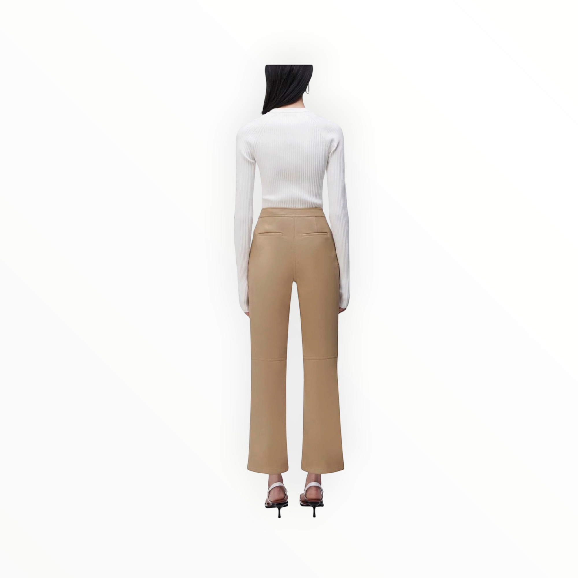 Jonathan Simkhai Baxter Vegan Leather Pant - Camel