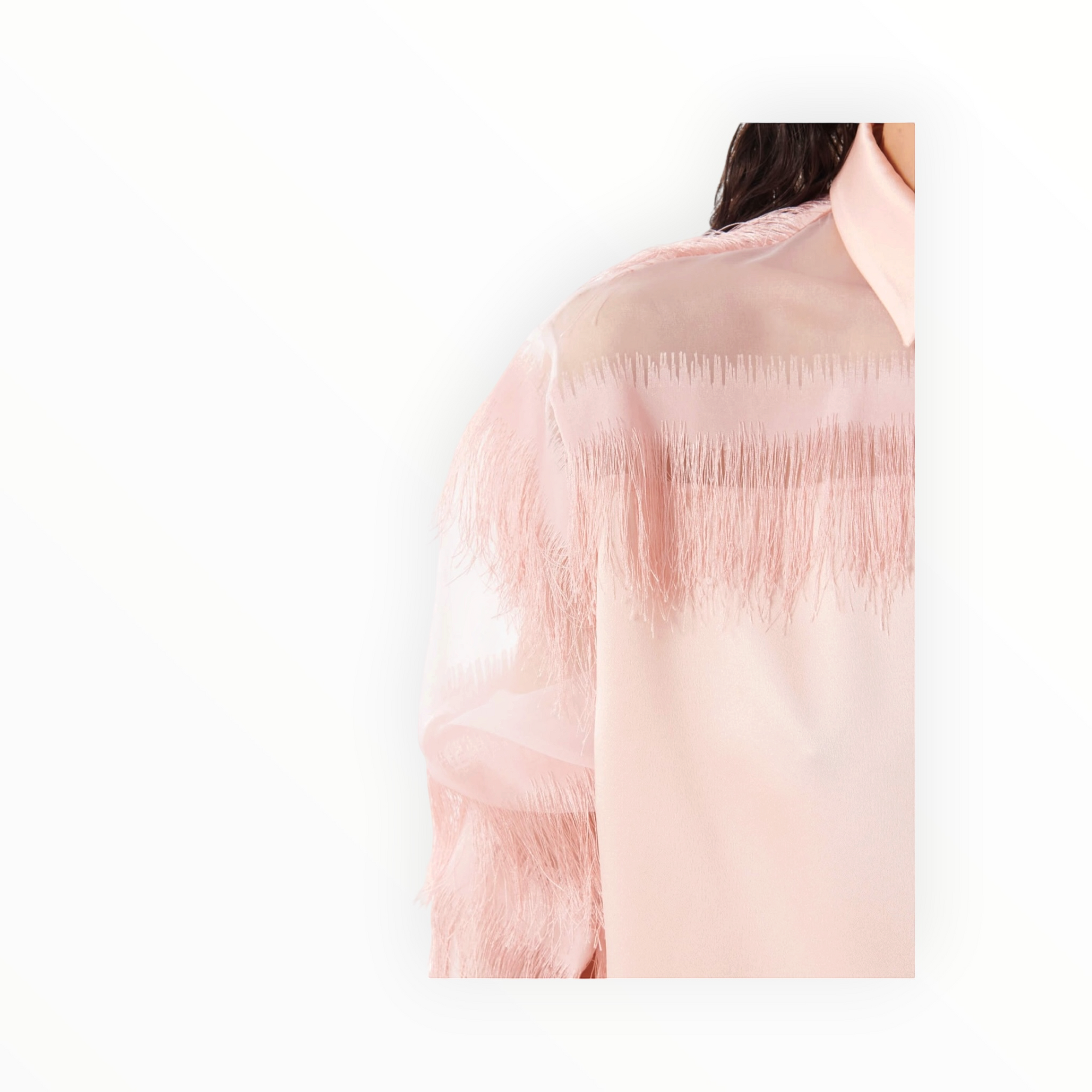 Beatrice .b Semi-Transparent Shirt W/Fringes - Arizona Sunrise