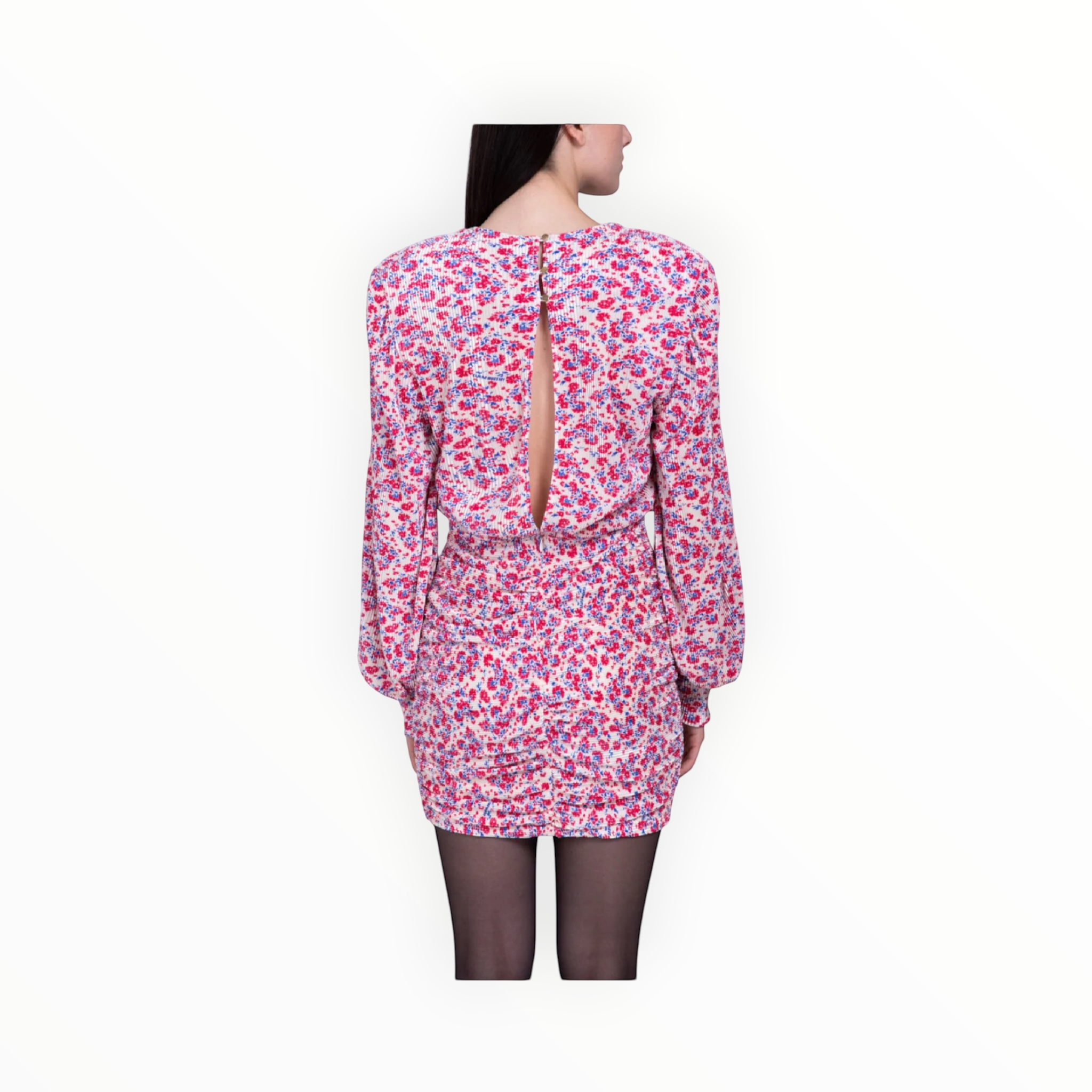 Sabina Musayev Capella Puff Sleeve Dress - Red Floral Multi