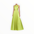 THEIA Minta Mikado Halter Gown - Herbal Drift