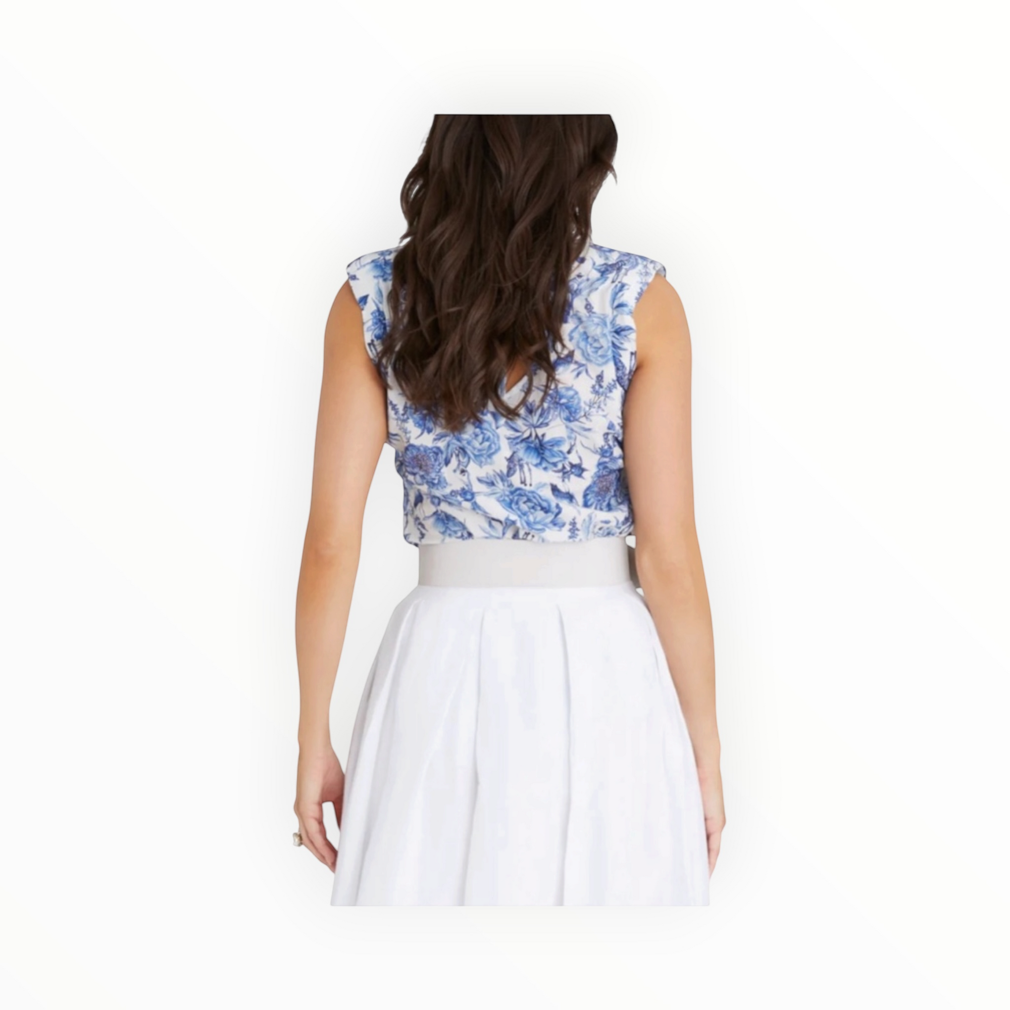 Aqua Blu Australia Azalea Klara Top - Blue/White