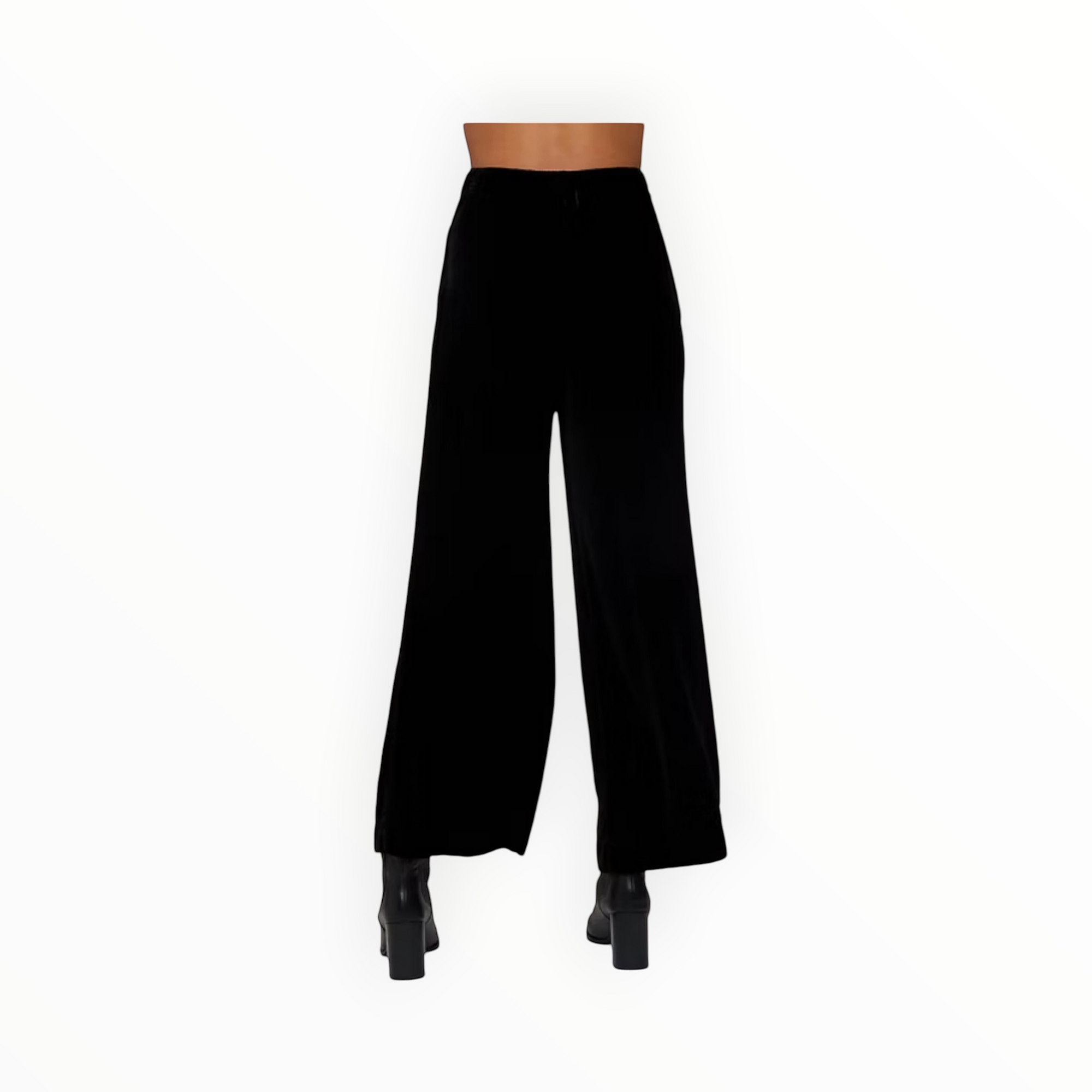 Bella Dahl Velvet Wide Leg Trouser - Black