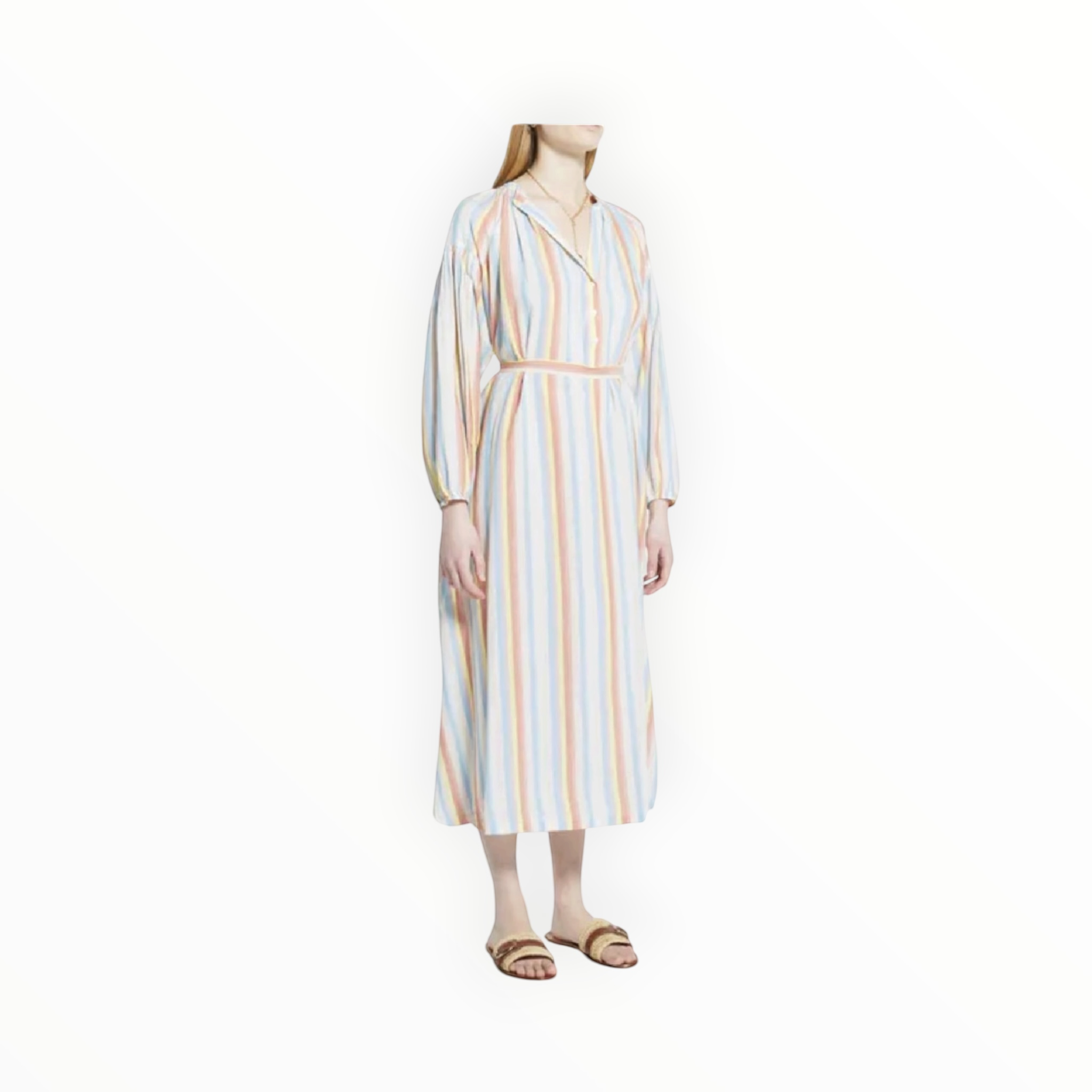 Vanessa Bruno Nazaria Striped Midi Dress
