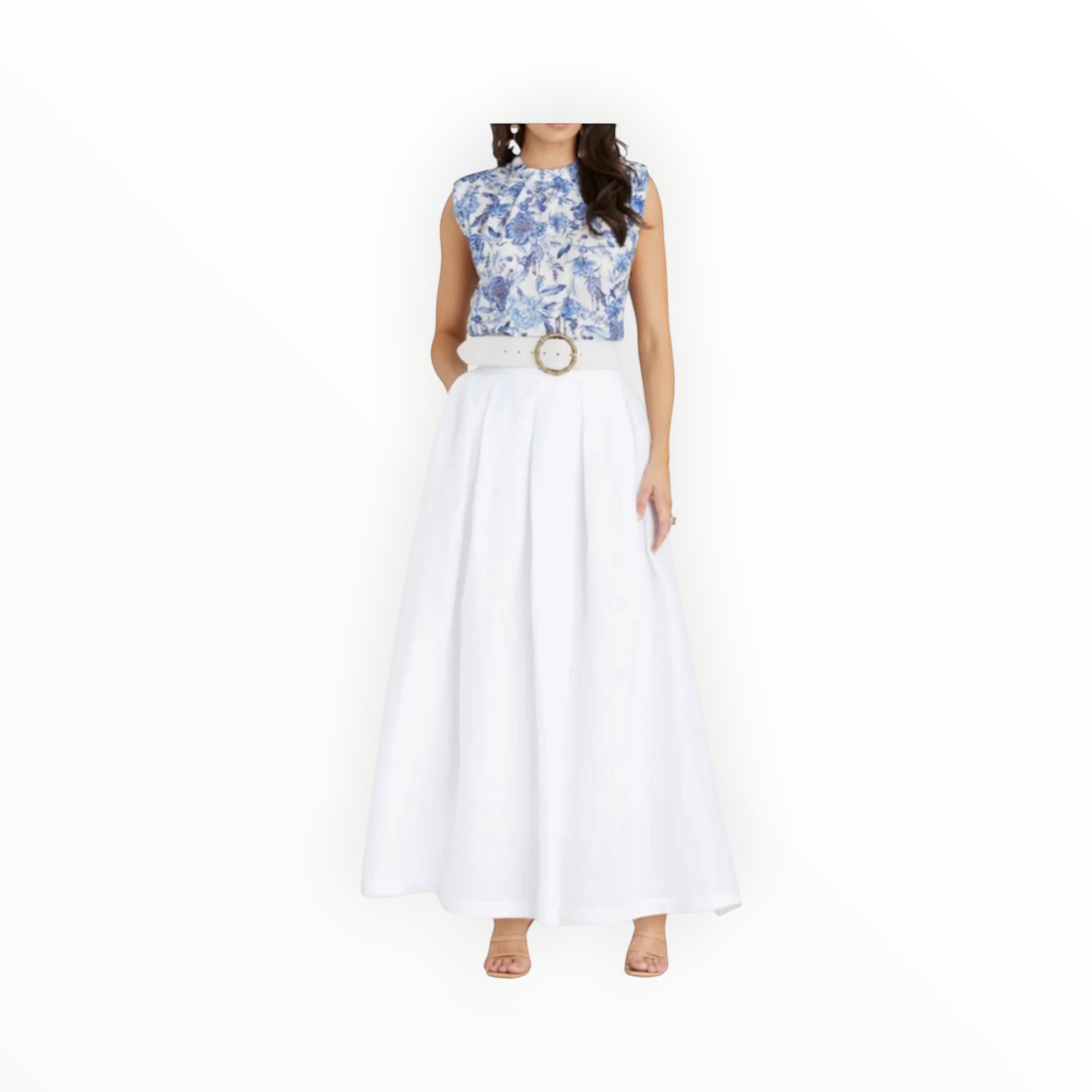 Aqua Blu Australia Azalea Klara Top - Blue/White
