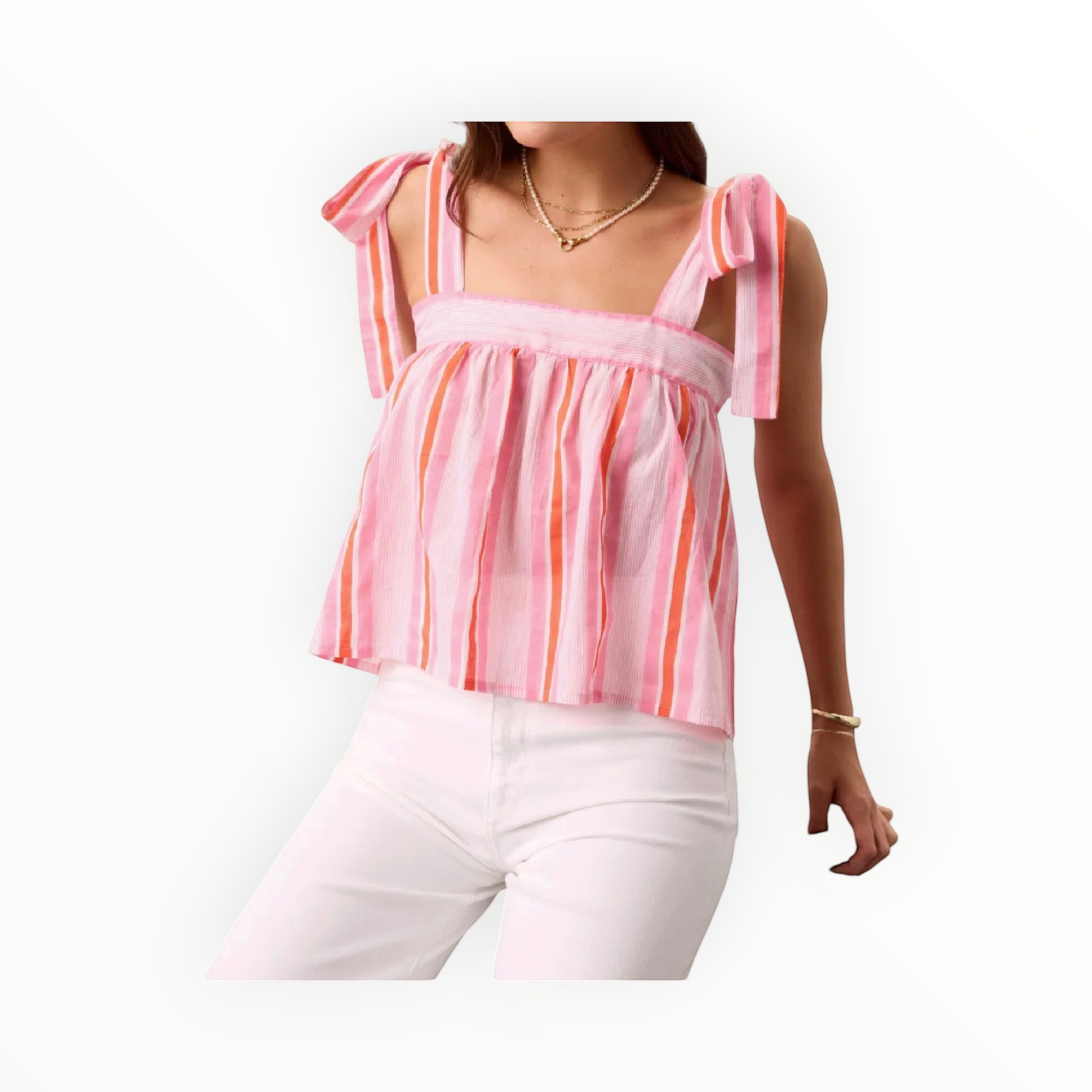 SZ Blockprints Emma Tank - Barbie Pink/Ferarri Red