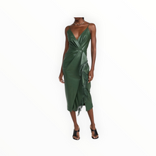 SIMKHAI Carlee Vegan Leather Dress - Hunter Green