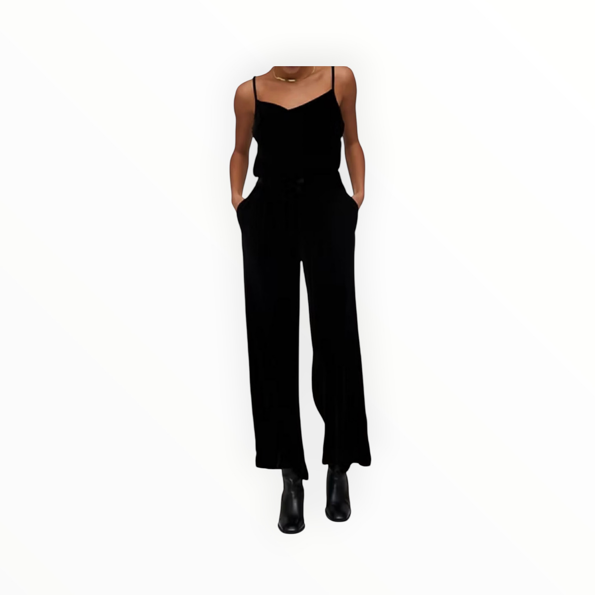 Bella Dahl Velvet Wide Leg Trouser - Black