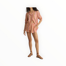Z Supply The Perfect Linen Striped Short  - Tiger Lily