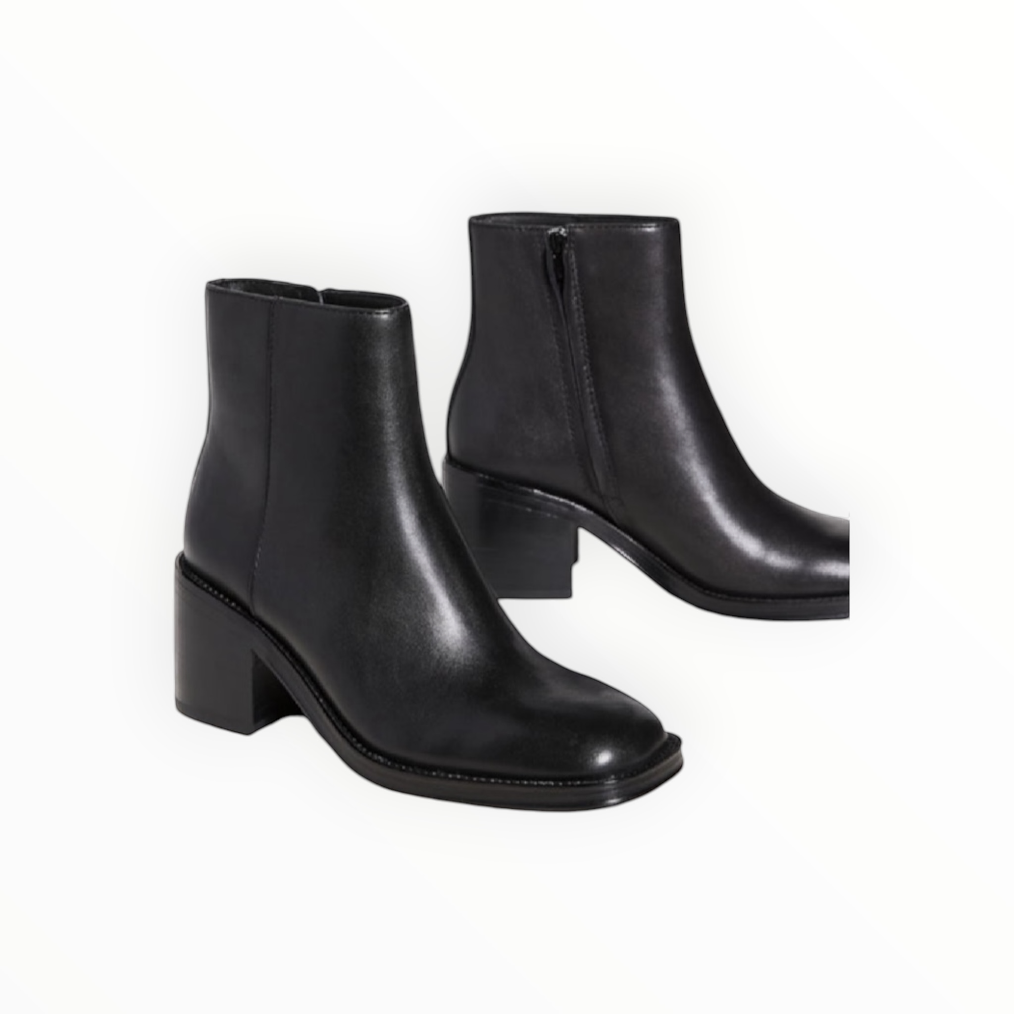 Loeffler Randall Blakely Square Toe Mid Heel Boot - Black