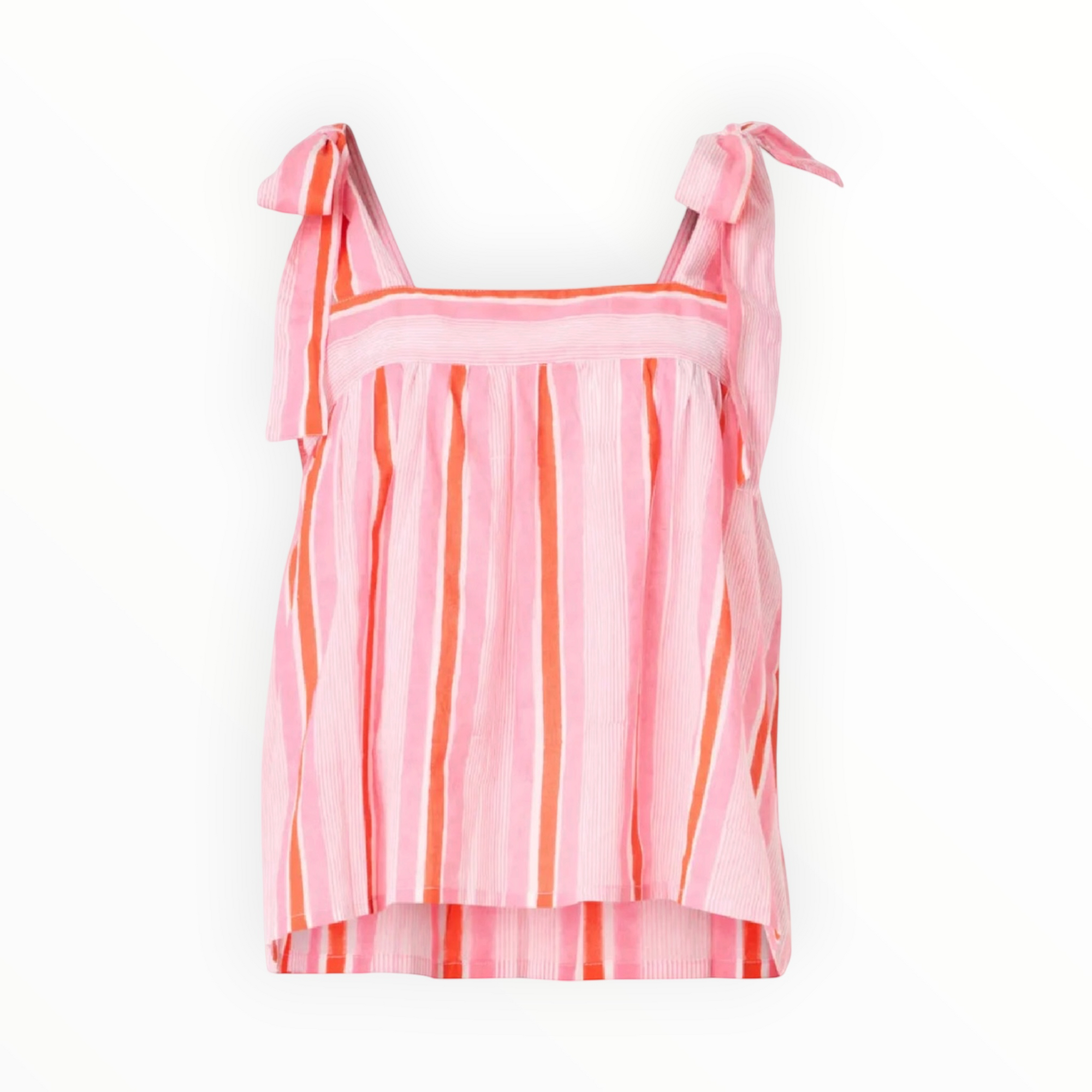 SZ Blockprints Emma Tank - Barbie Pink/Ferarri Red
