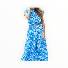 Sheridan French Gardenia Skirt - Lapis Geo