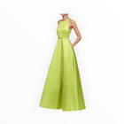 THEIA Minta Mikado Halter Gown - Herbal Drift