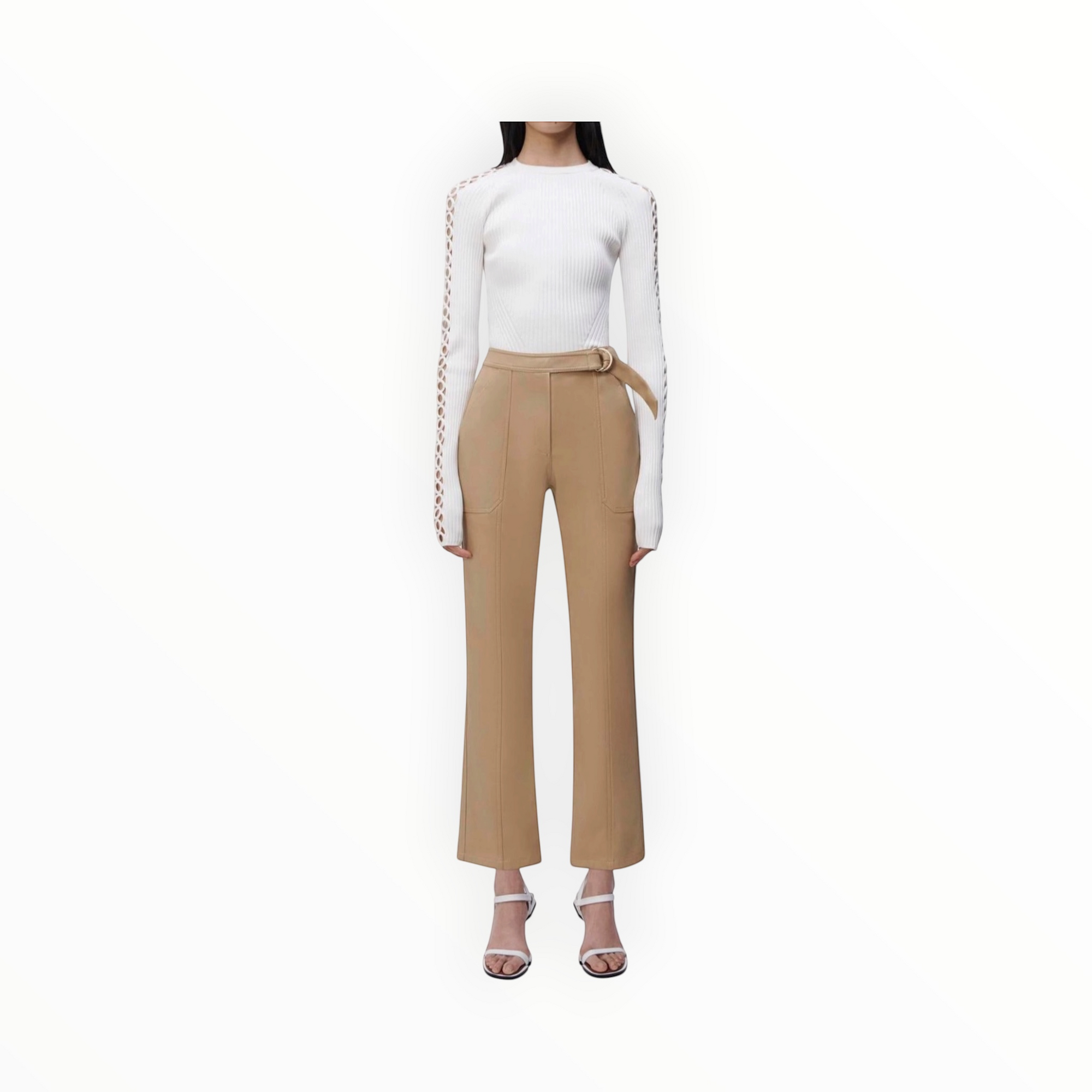 Jonathan Simkhai Baxter Vegan Leather Pant - Camel