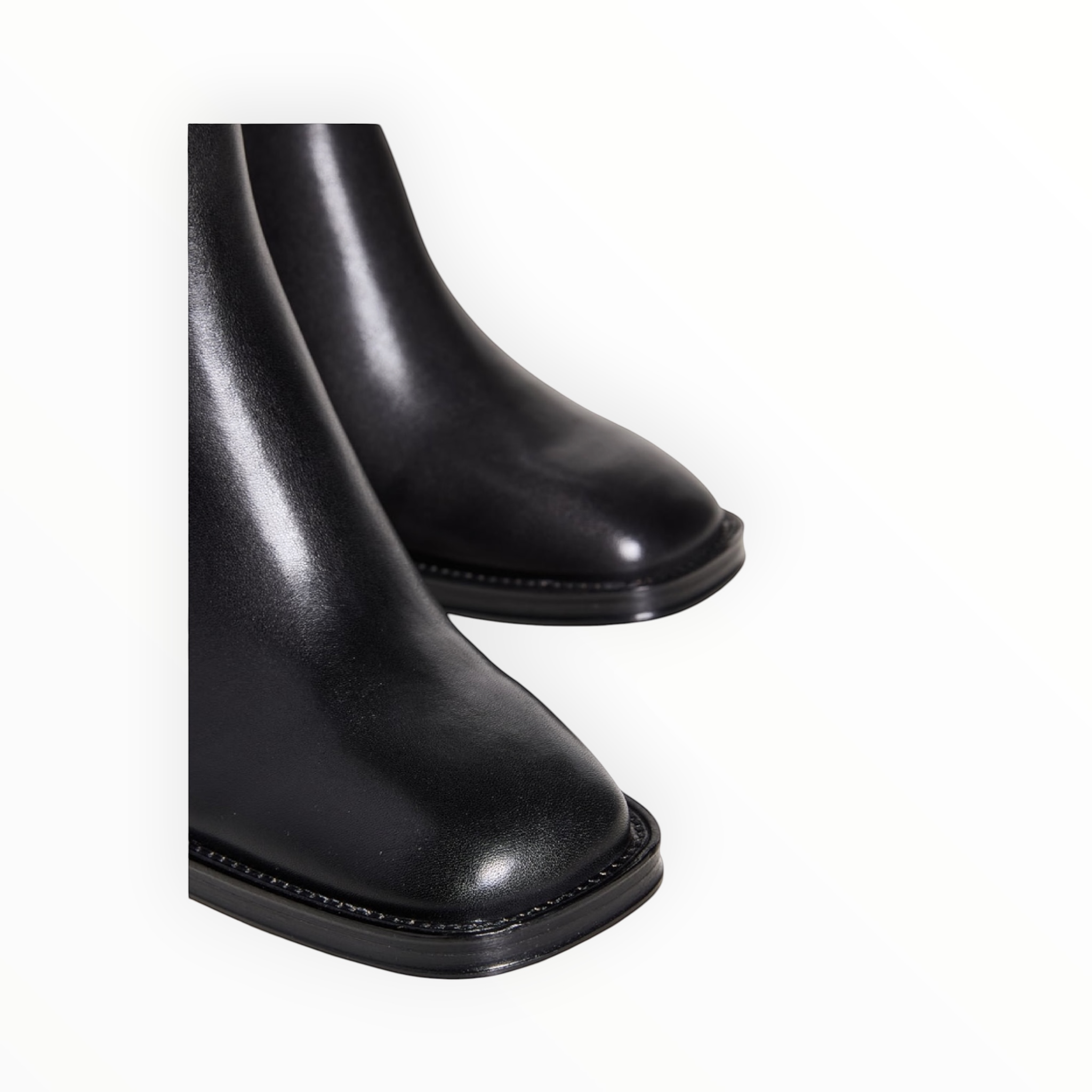 Loeffler Randall Blakely Square Toe Mid Heel Boot - Black