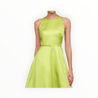THEIA Minta Mikado Halter Gown - Herbal Drift