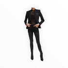 Generation Love Gayle Vegan Leather Combo Blazer - Black