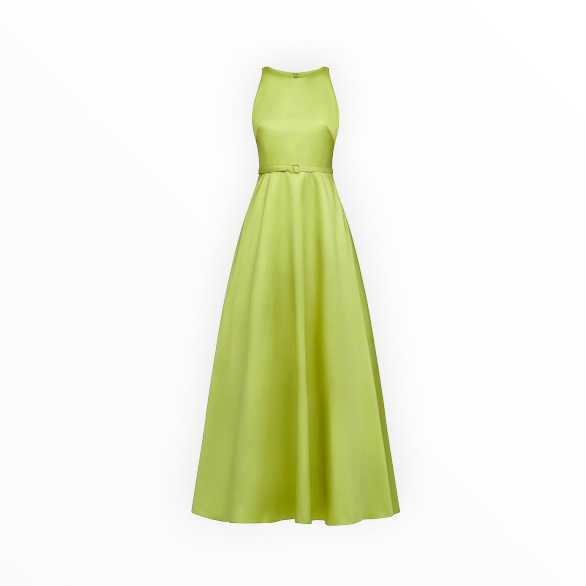 THEIA Minta Mikado Halter Gown - Herbal Drift
