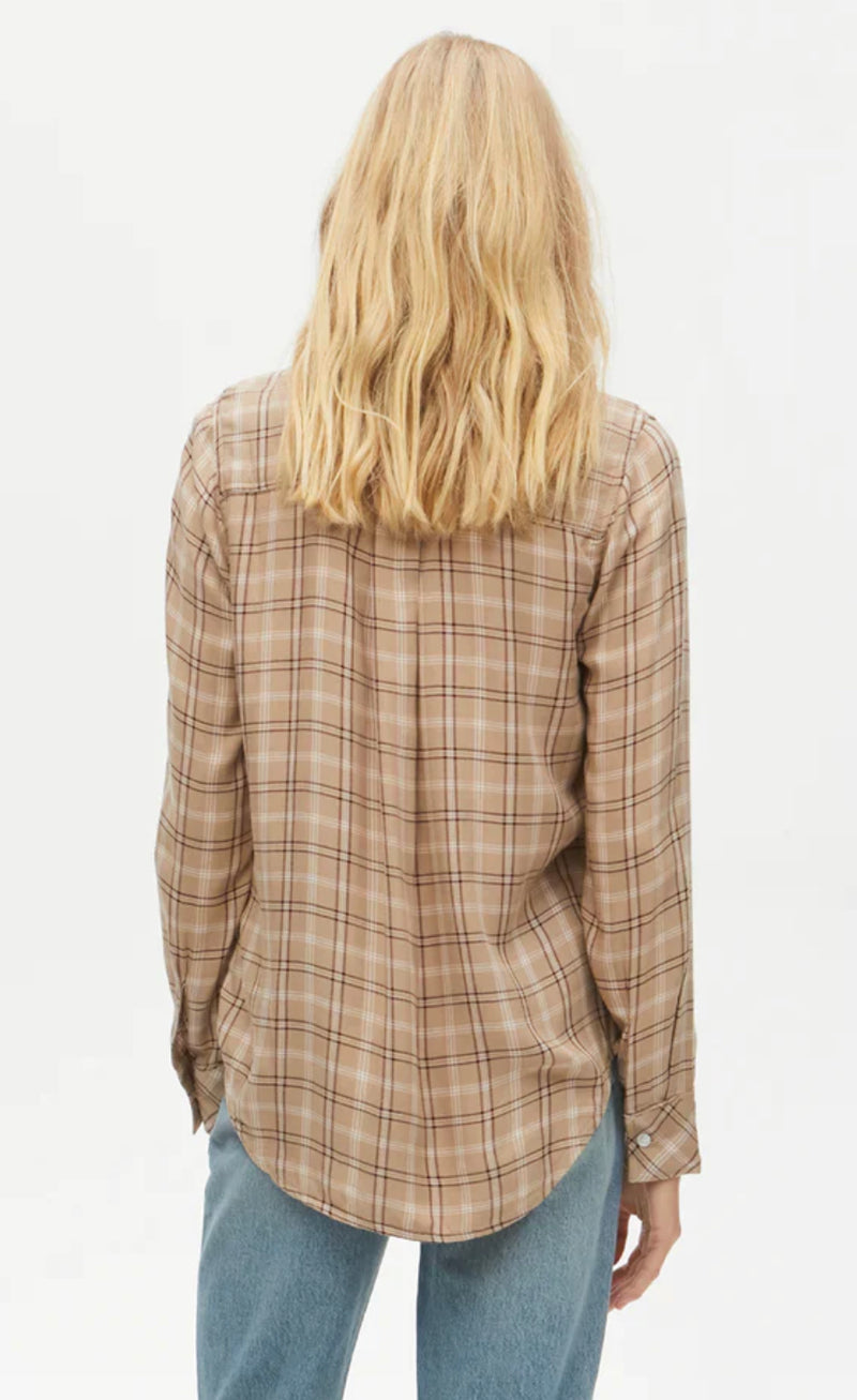 Michael Stars Shea Plaid Shirt - Neutral