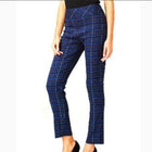 Joseph Ribkoff Plaid Pants - Blue/Multi