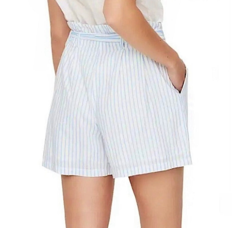 Vero Moda Snow White Stripe Paper Bag Shorts