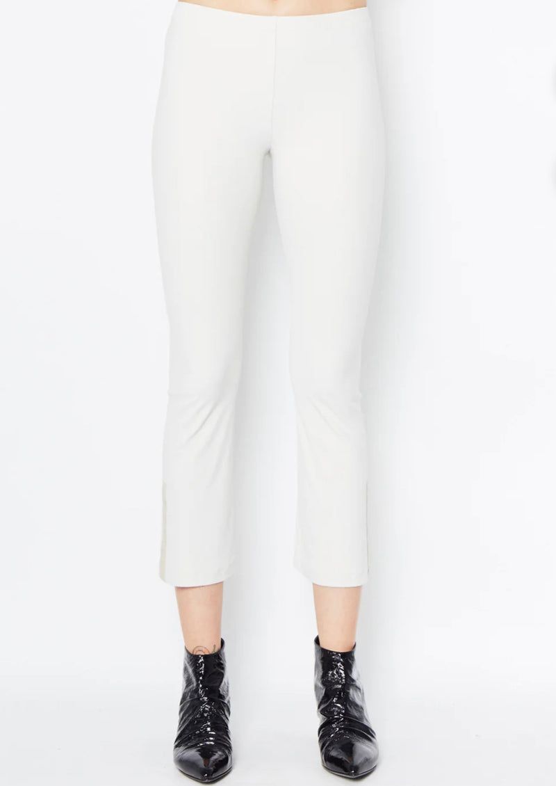 Elaine Kim Tech Stretch Cropped Flare Leggings - Mita - Ivory