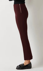 ecru Prince Cropped Flare Leg - Burgundy