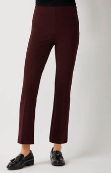 ecru Prince Cropped Flare Leg - Burgundy