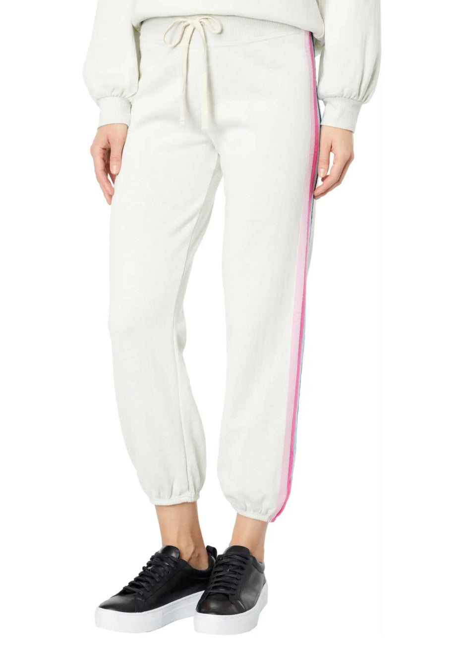 Sundry Stripe Sweatpants - Eggshell