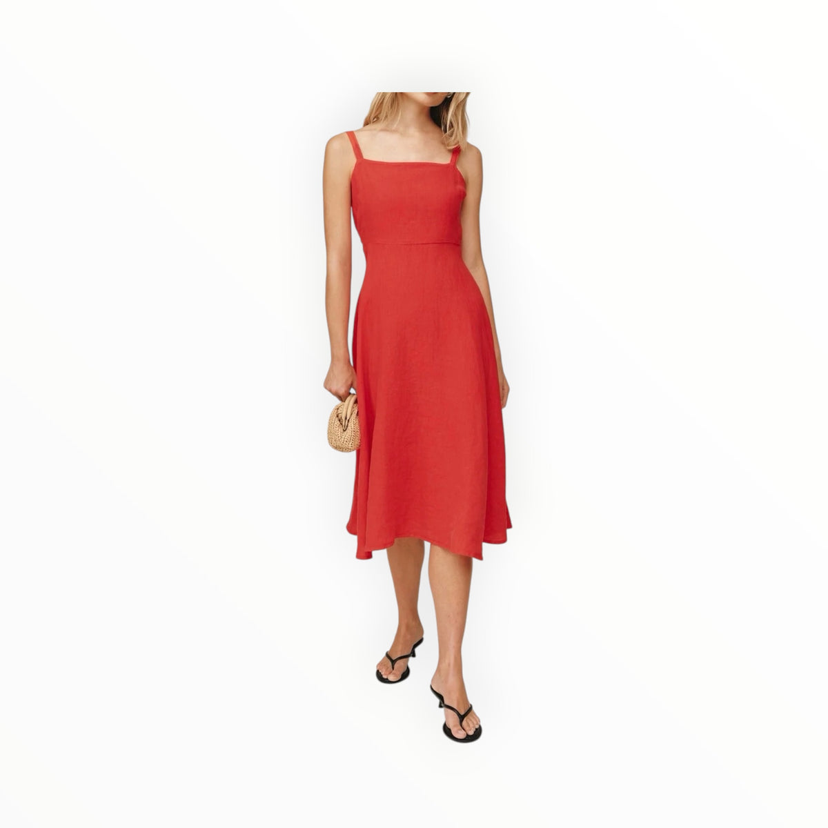 Bella Dahl Apron Midi Dress - Scarlet Sand