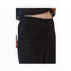 Bella Dahl Crop Wide Leg Crochet Pant - Black