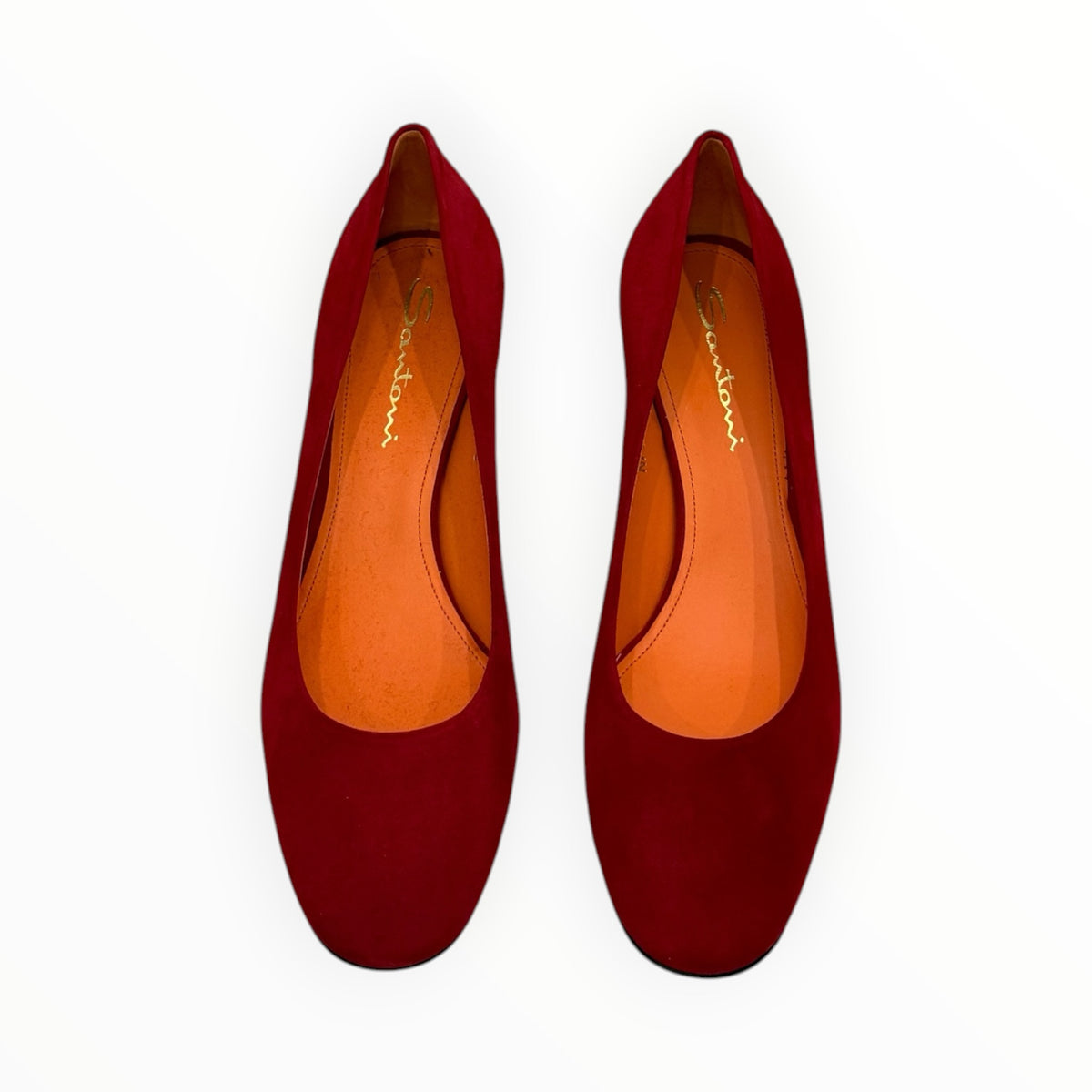 Santoni Fight Suede Pump 50mm - Red