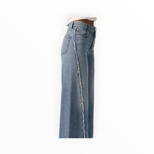 LE JEAN Joss Wide Leg Fray Outseam - Forget Me Not