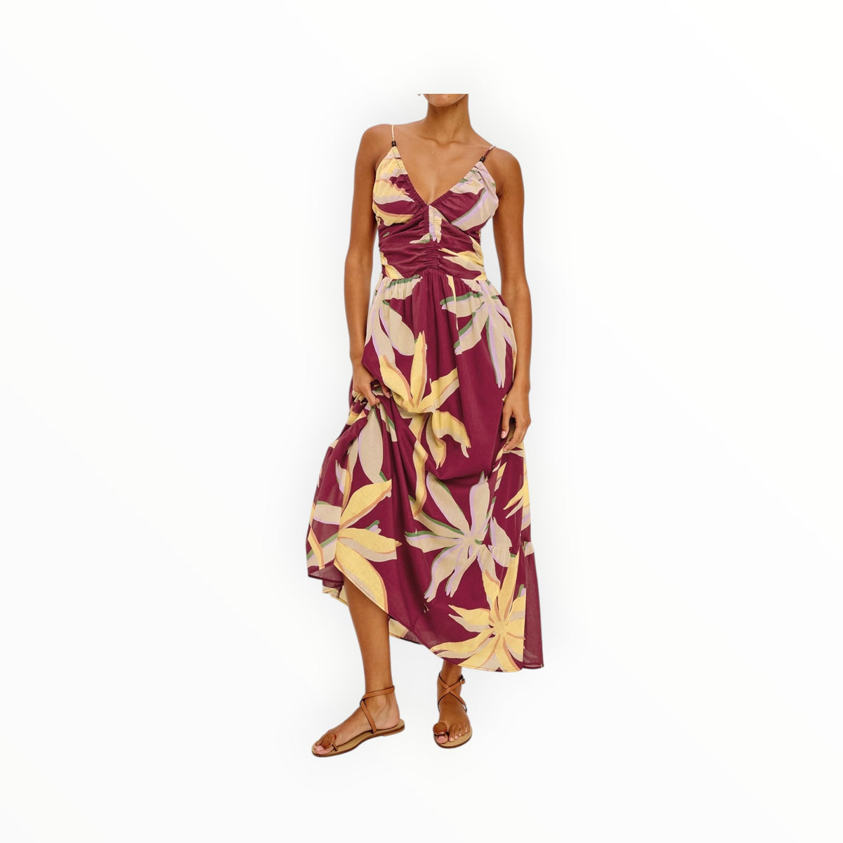 Rails Palm Dress - Red Palma
